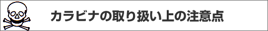 カラビナの取り扱い上の注意点